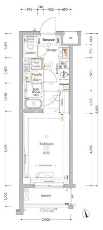 エストゥルース亀戸の物件間取画像